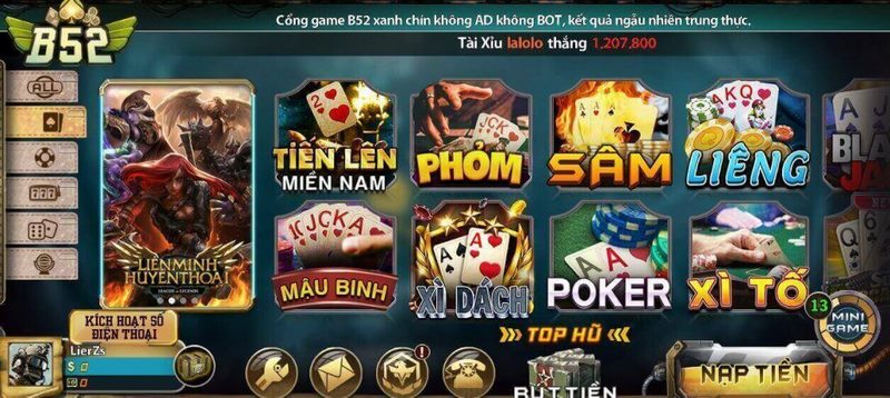 Game bài Tiến lên tại cổng game Game bài Tiến lên tại cổng game